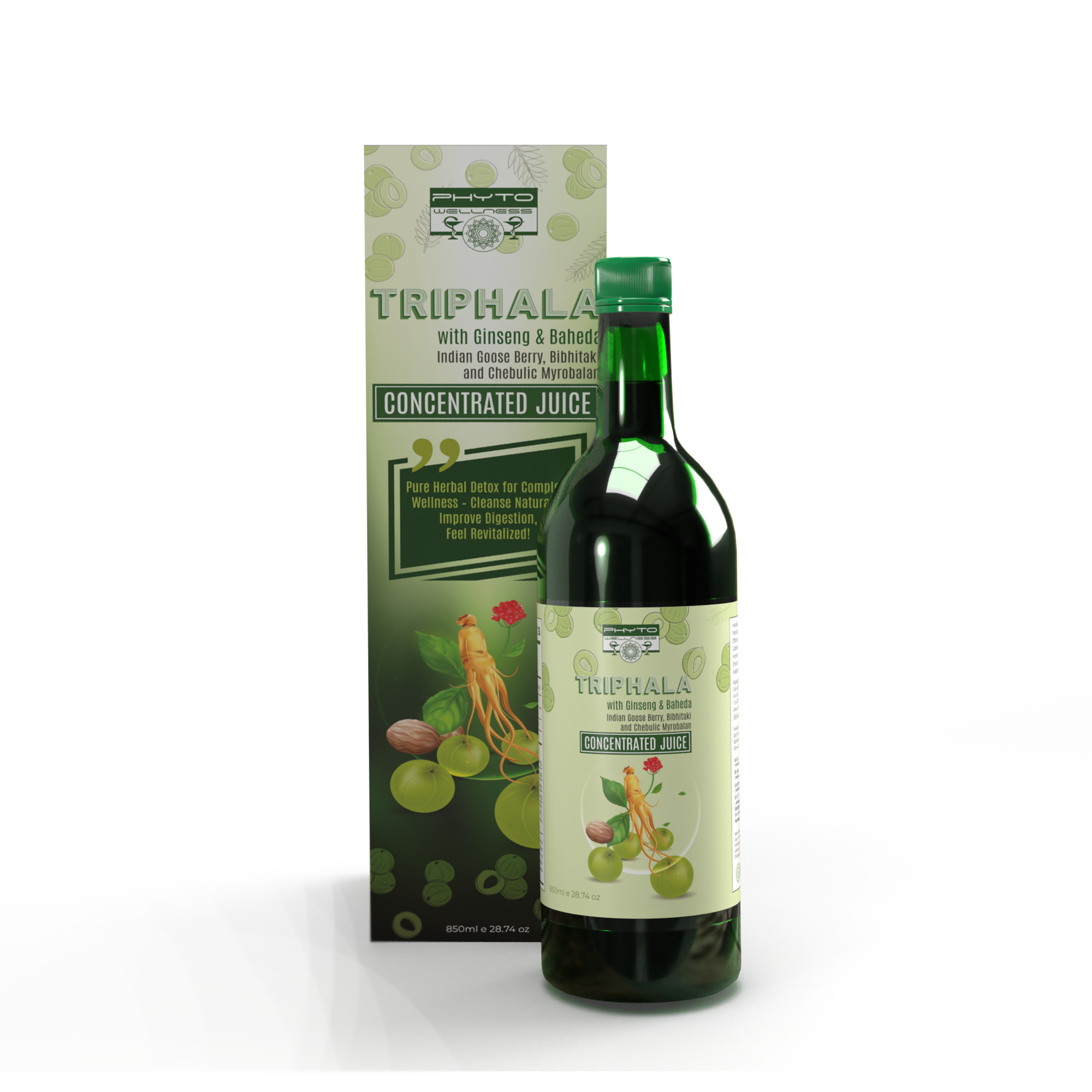 Triphala with Ginseng & Baheda 850ml (HS00716)